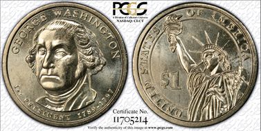 2007-P $1 George Washington Position B MS64