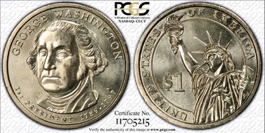 2007-D $1 George Washington Position A MS65