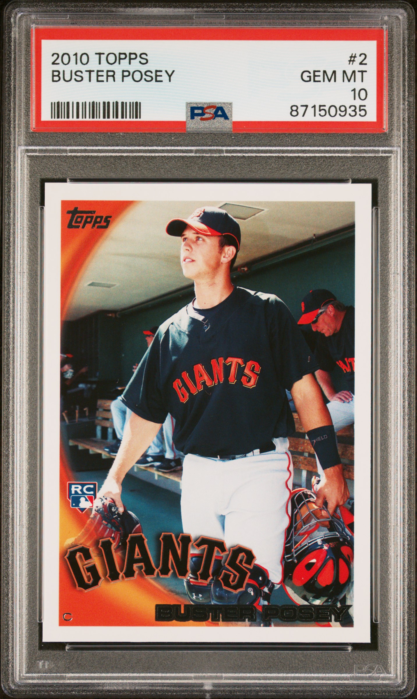 2010 Topps #2 Buster Posey Rookie Card – PSA GEM MT 10