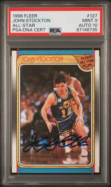 1988 Fleer Auto #127 John Stockton front