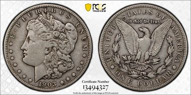 1903-S $1 VAM 2, Micro S VF30