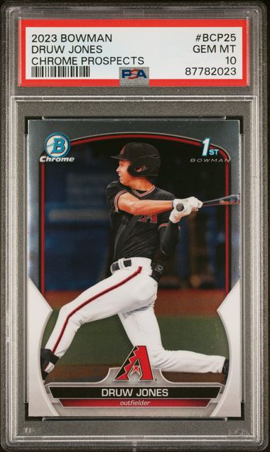2023 Bowman BOWMAN CHROME PROSPECTS #BCP25 Druw Jones front