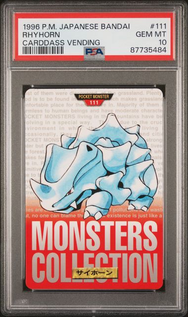 Rhyhorn card PSA 10, cert 87735484