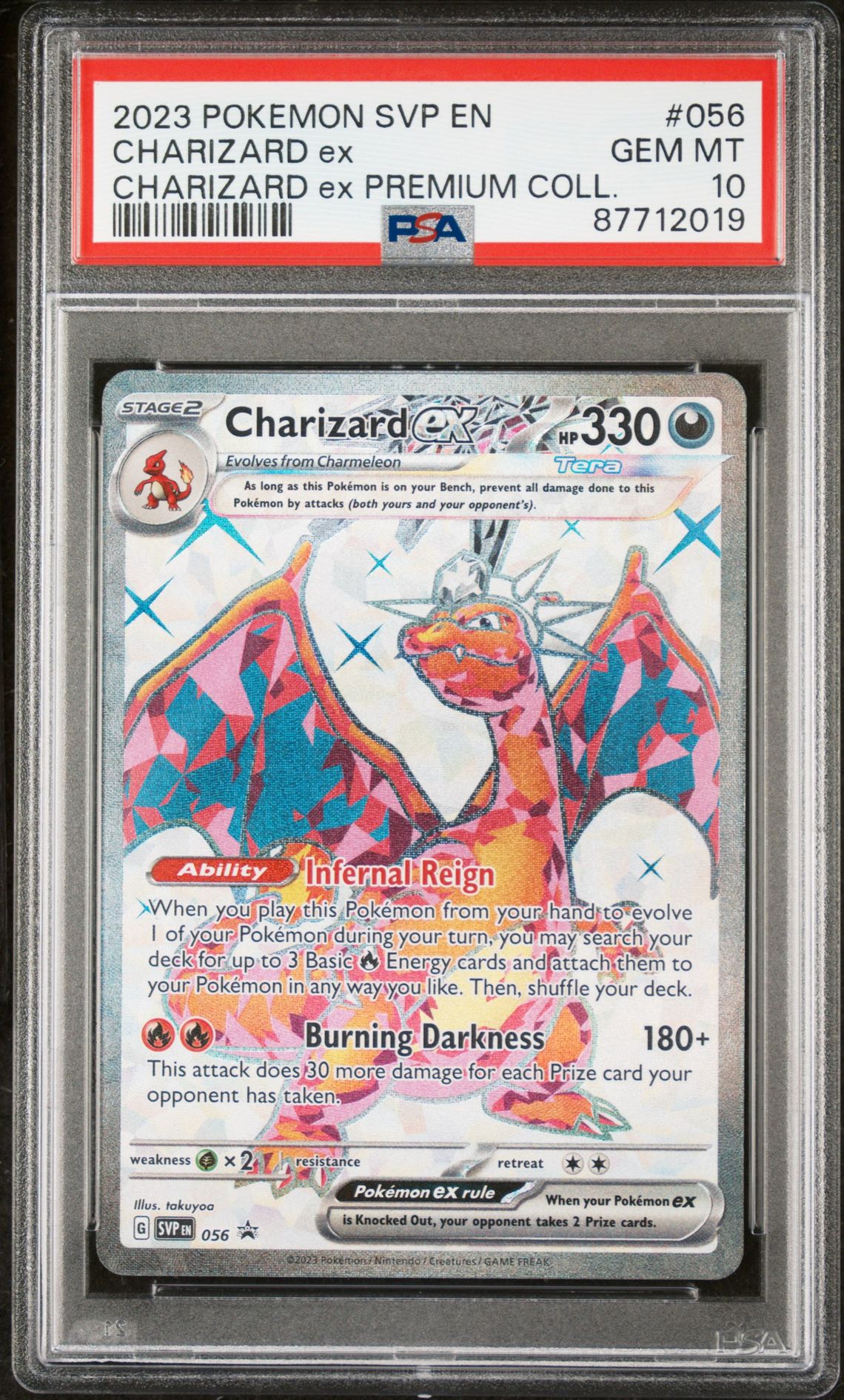 2023 Pokemon POKEMON SVP EN-SV BLACK STAR PROMO CHARIZARD EX PREMIUM COLL. #056 Charizard Ex front