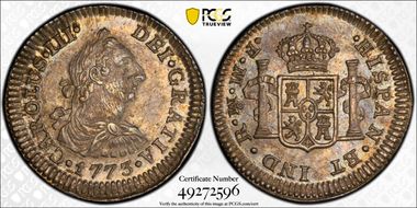1773-Mo FM 1/2 R Calico-193 Inverted Mo FM MS63