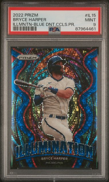 2022 Panini PANINI PRIZM ILLUMINATION ILLMNTN-BLUE DNT.CCLS.PR. #IL15 Bryce Harper front