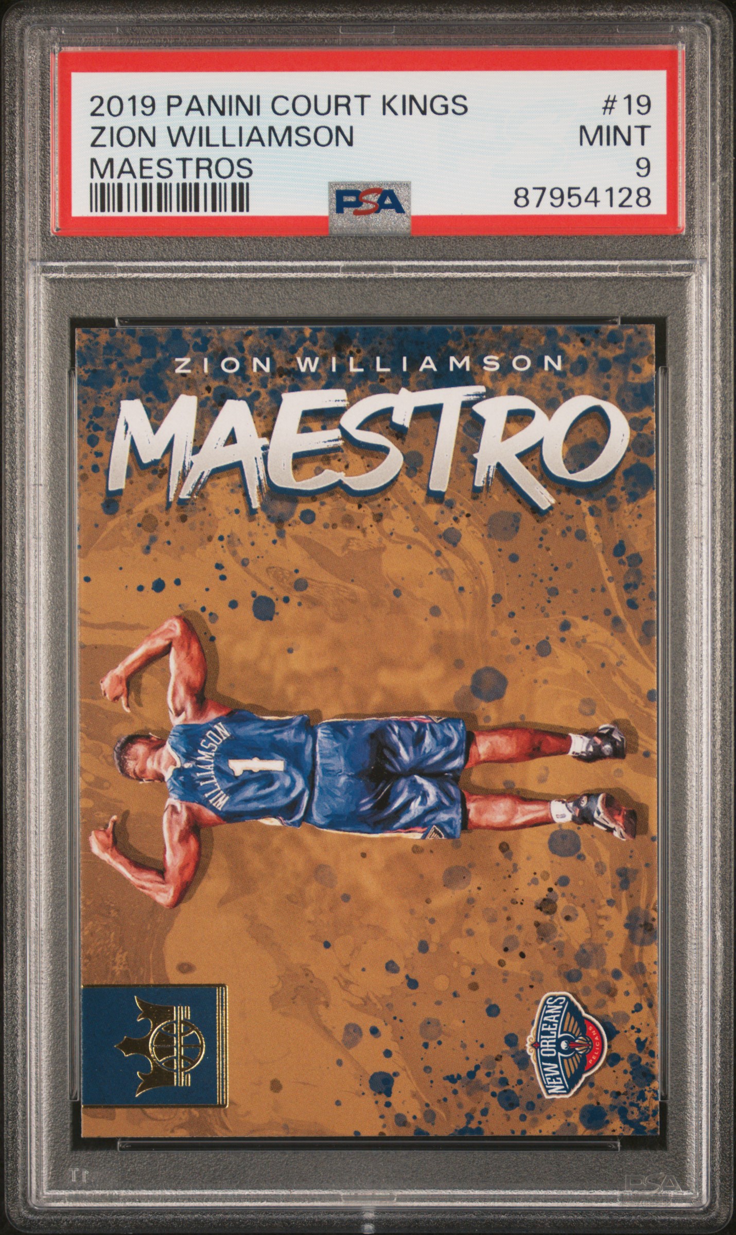 2019 Panini Court Kings Maestros Zion Williamson #19 (Maestros) Mint 9 front