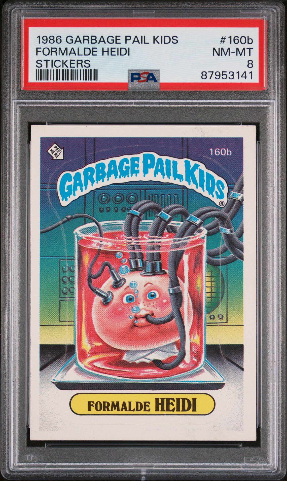 1986 Topps GARBAGE PAIL KIDS STICKERS #160B Formalde Heidi front
