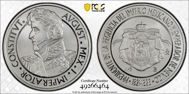 (2023)Mo Medal Augustin I - 200th Anniversary Ag President of the Regency & Emperor SP70