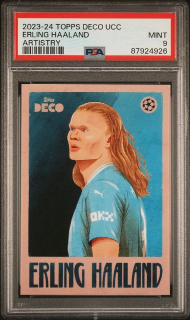 2023-24 Topps Deco UEFA Club Competitions Artistry Erling Haaland