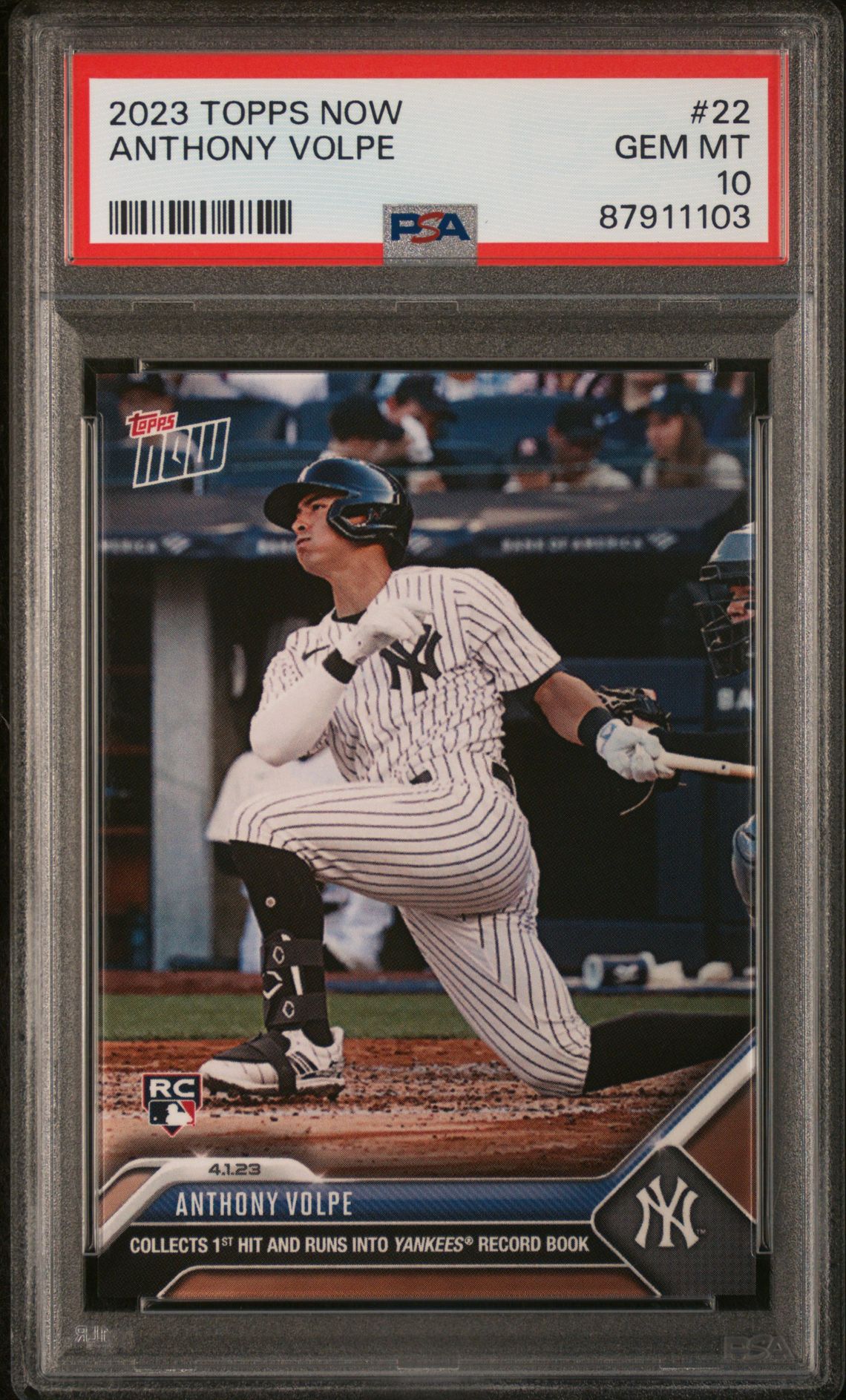 2023 Topps TOPPS NOW #22 Anthony Volpe front