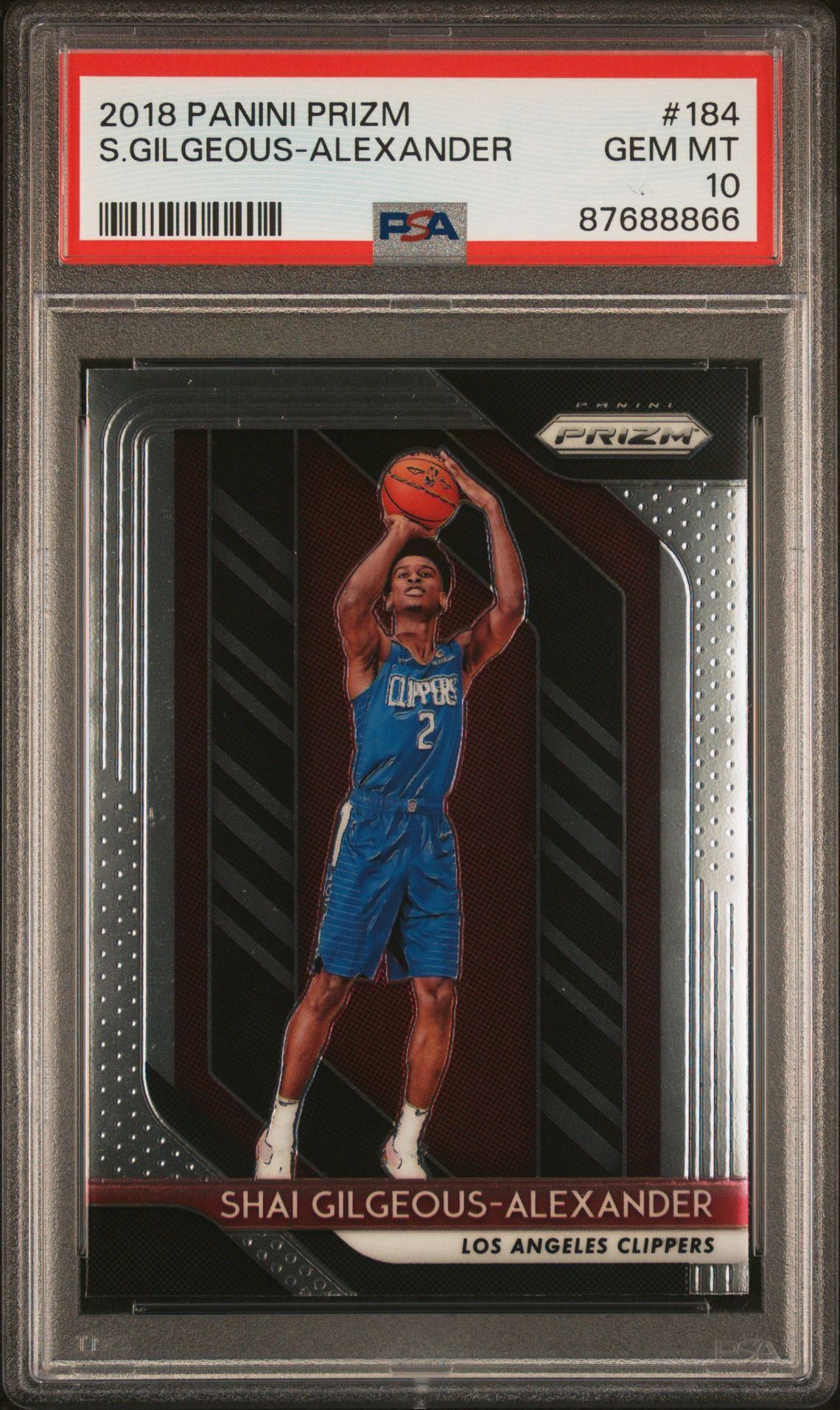 2018 Panini Prizm S.gilgeous-Alexander #184 Gem Mt 10 front