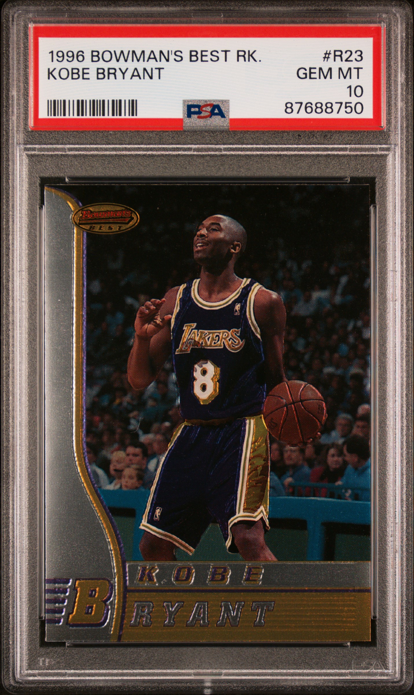 1996-97 Bowman's Best Rookie #R23 Kobe Bryant Rookie Card – PSA GEM MT 10