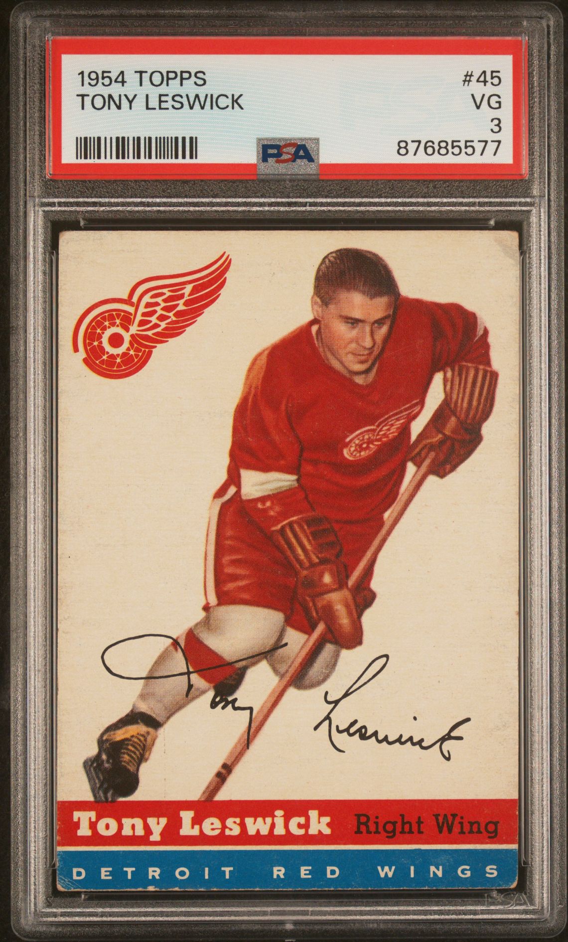 1954 Topps Tony Leswick #45 Vg 3 front