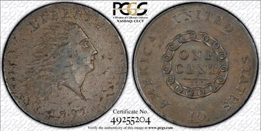 1793 1C Chain, America AU53BN
