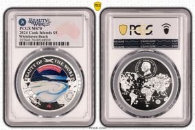 2024 $5 Whitehaven Beach Beauty of the World MS70