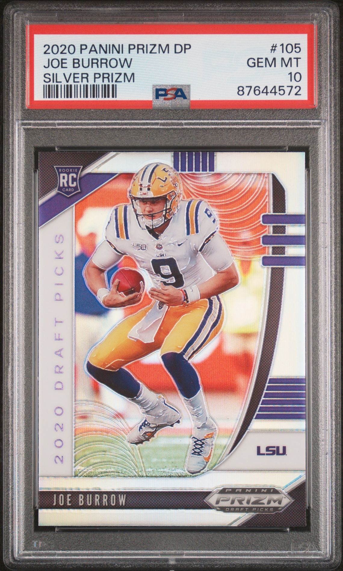 2020 Panini PANINI PRIZM DRAFT PICKS SILVER PRIZM #105 Joe Burrow front