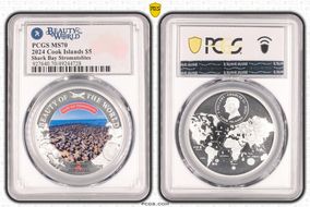 2024 $5 Shark Bay Stromatolites Beauty of the World MS70