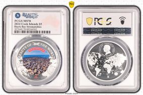 2024 $5 Shark Bay Stromatolites Beauty of the World MS70