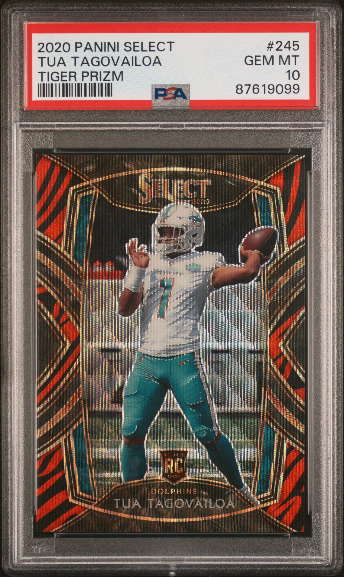 2020 Panini PANINI SELECT TIGER PRIZM #245 Tua Tagovailoa front