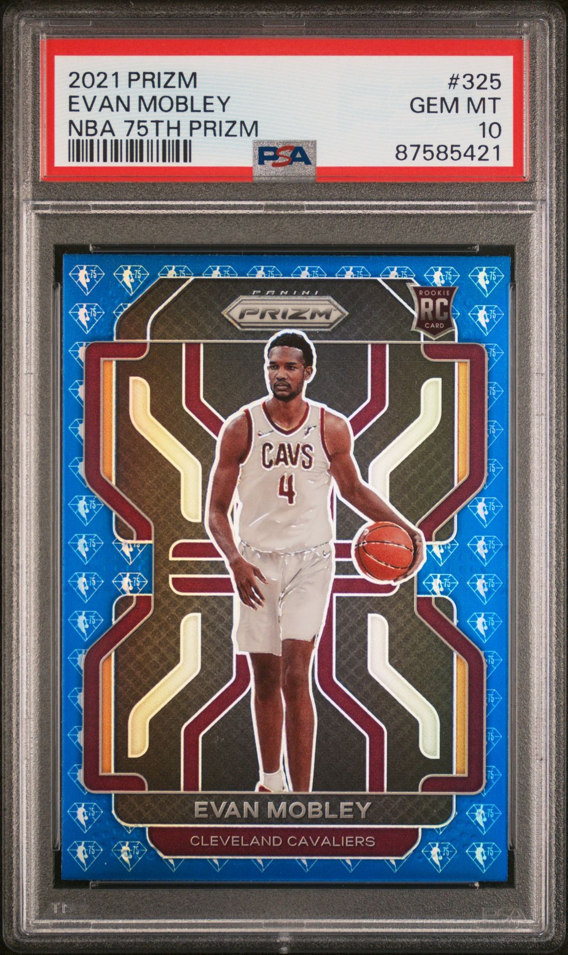 2021 Panini PANINI PRIZM GREEN PRIZM #325 Evan Mobley front