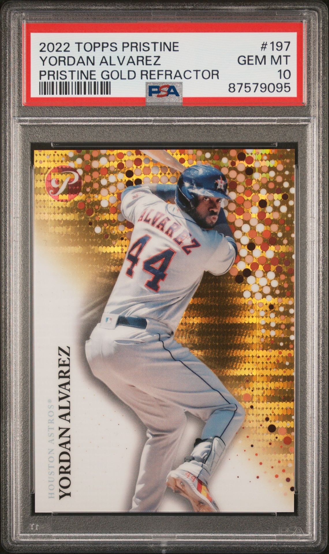 2022 Topps TOPPS PRISTINE PRISTINE GOLD REFRACTOR #197 Yordan Alvarez front