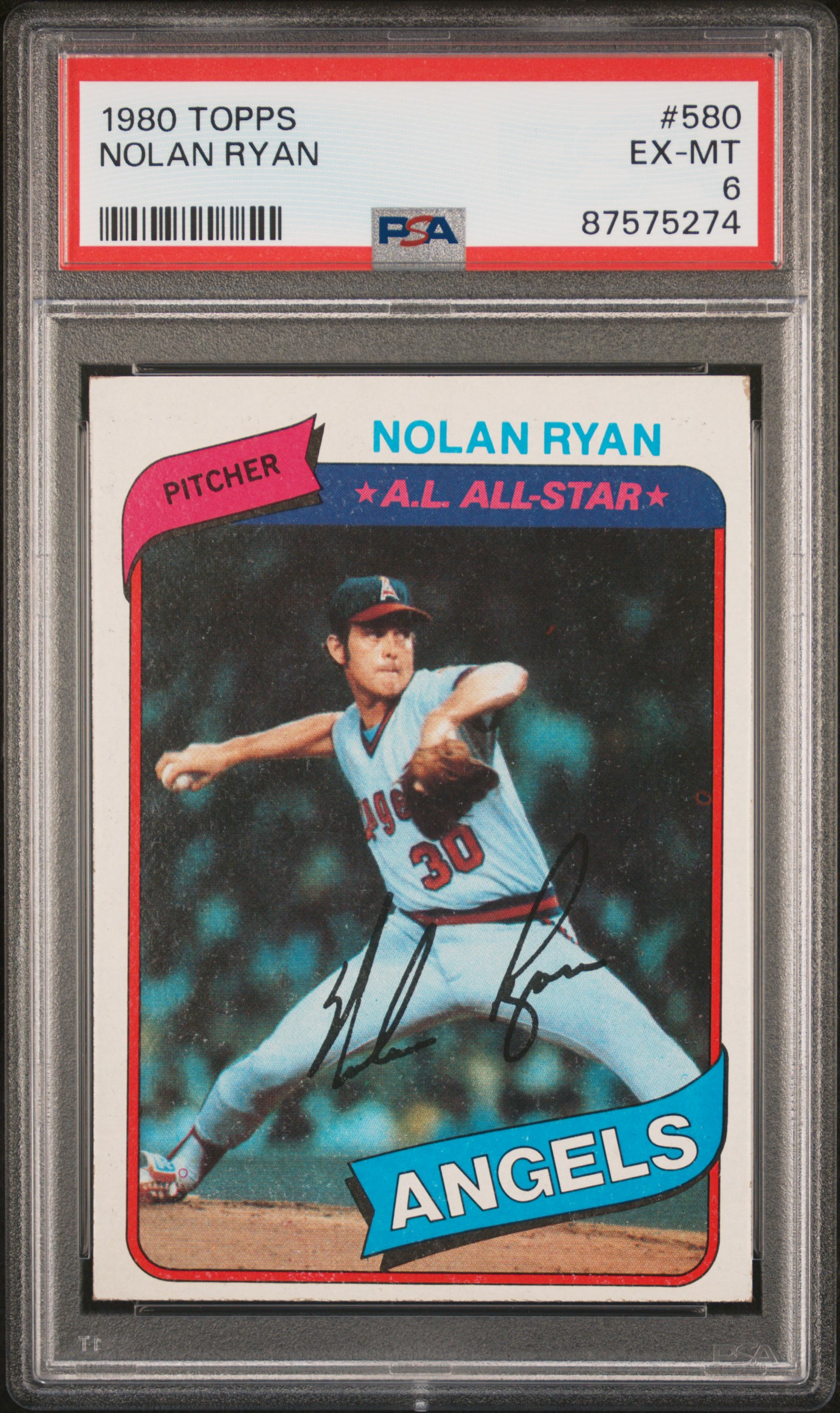 1980 Topps #580 Nolan Ryan – PSA EX-MT 6