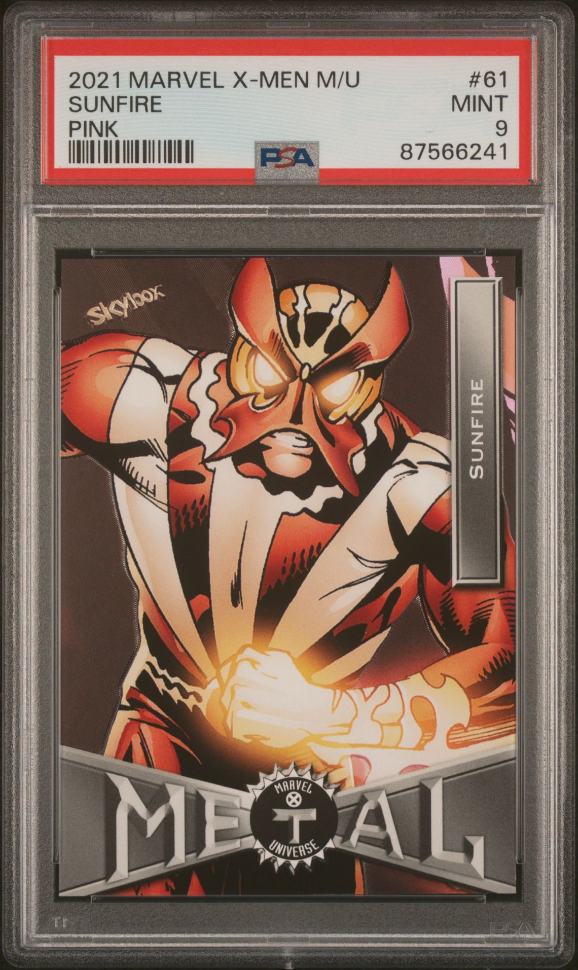 2021 Marvel UPPER DECK MARVEL X-MEN METAL UNIVERSE PINK #61 Sunfire front