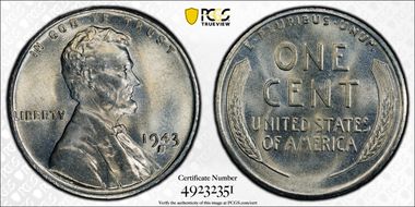 1943-S 1C MS67+