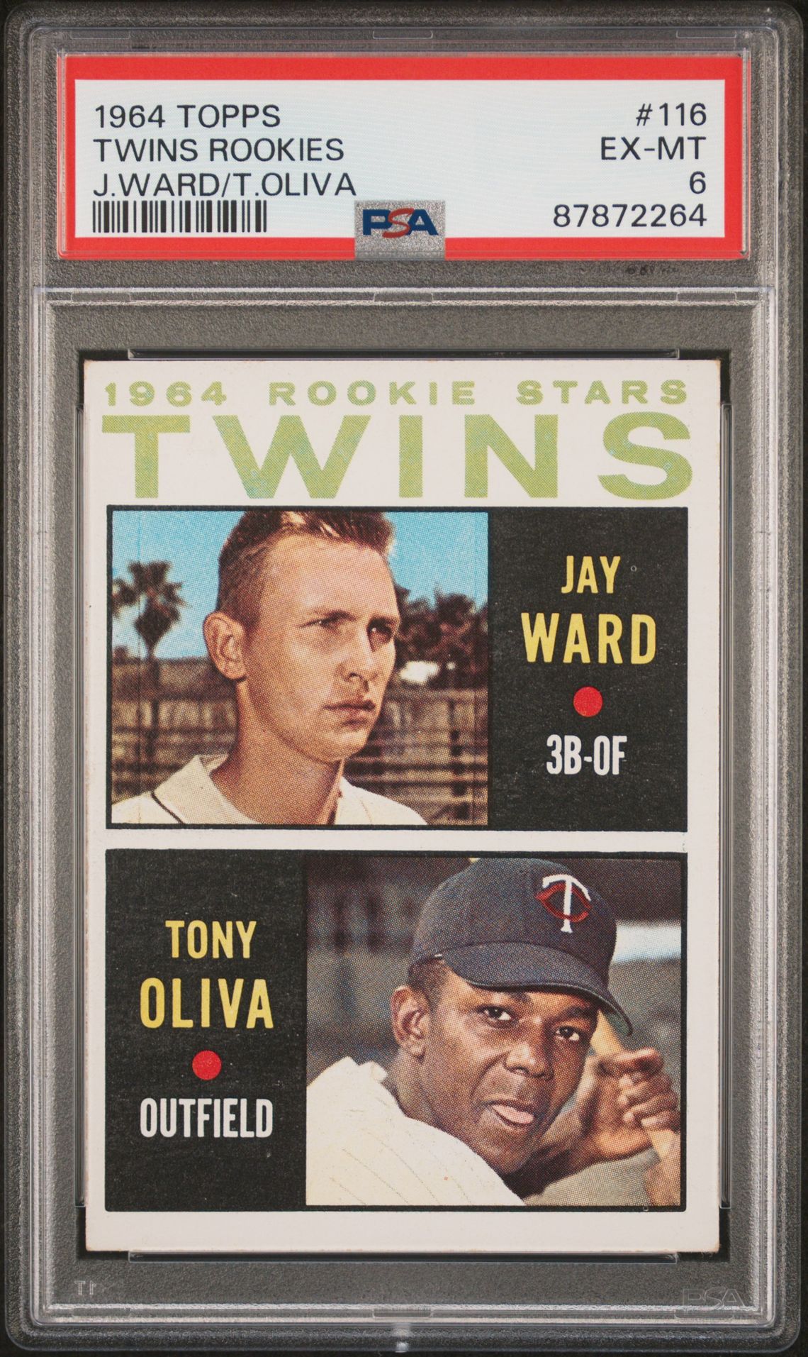 1964 Topps TOPPS J.WARD/T.OLIVA #116 Twins Rookies front
