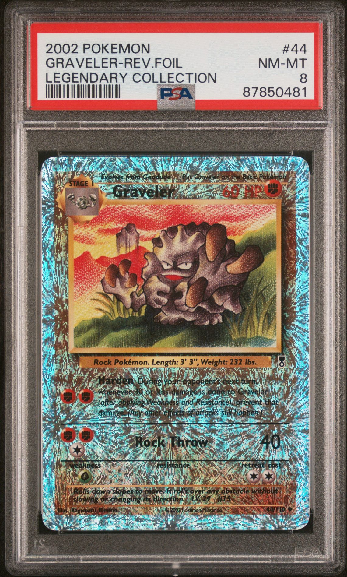 2002 Pokemon POKEMON LEGENDARY COLLECTION #44 Graveler-Rev.Foil front