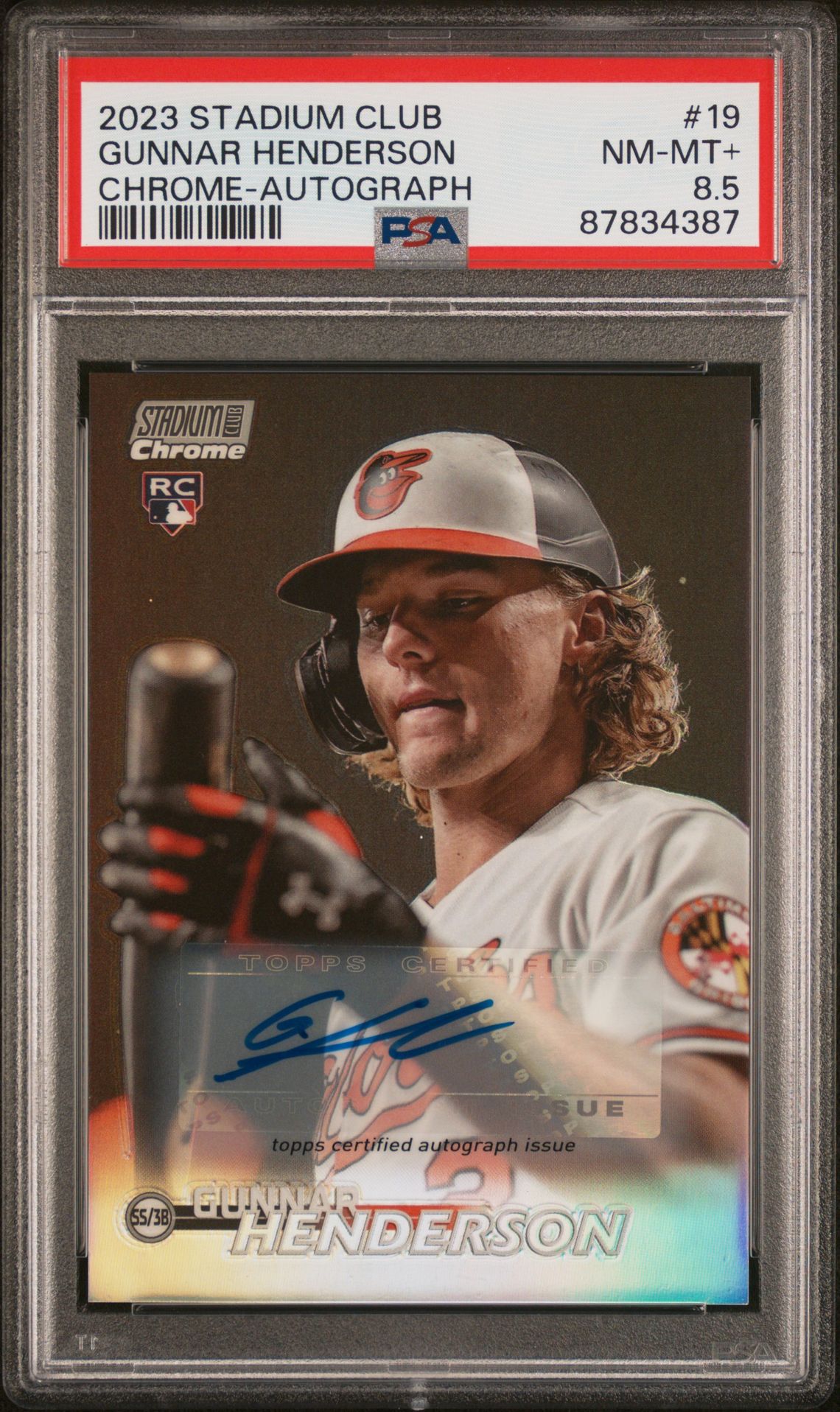 2023 Topps TOPPS STADIUM CLUB CHROME-AUTOGRAPH #19 Gunnar Henderson front