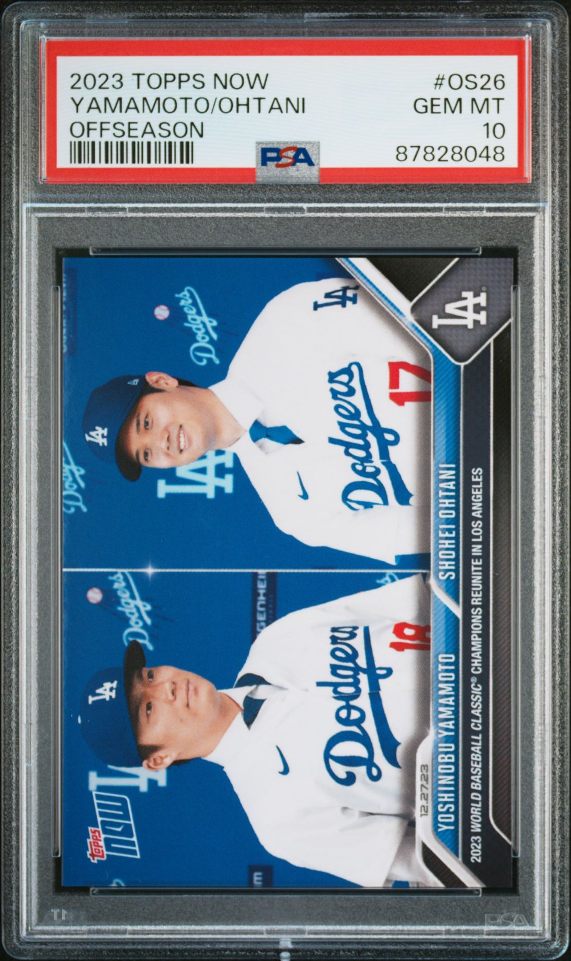 2023 Topps Now Topps Now Offseason #OS26 Yamamoto/Ohtani front