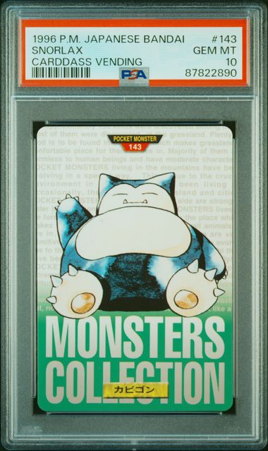 Snorlax card PSA 10, cert 87822890