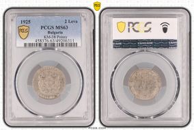 1925 2 Leva KM-38 Poissy MS63