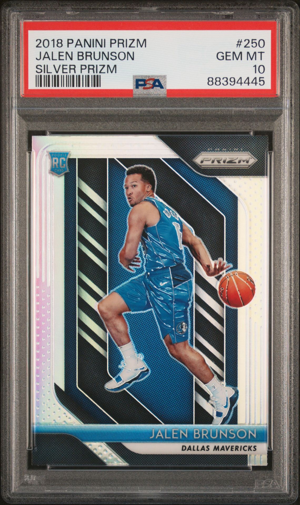 2018 Panini Panini Prizm BLUE PRIZM #250 Jalen Brunson front