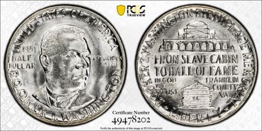 1951 50C Booker T. Washington MS65