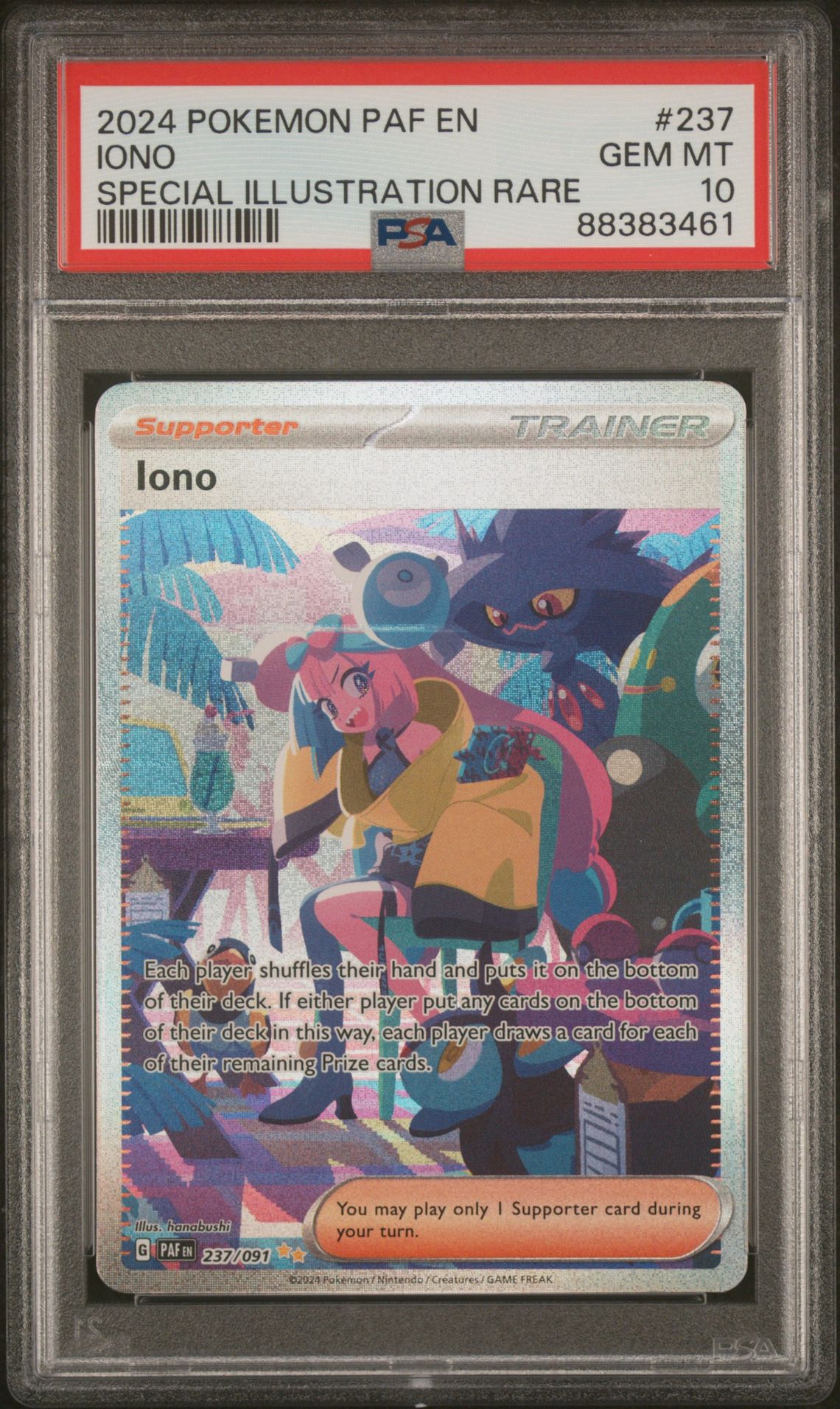2024 Pokemon POKEMON PAF EN-PALDEAN FATES Illustration Rare #237 Iono front