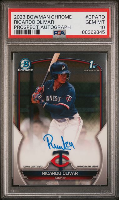 2023 Bowman Bowman Chrome #CPA-RO Ricardo Olivar front