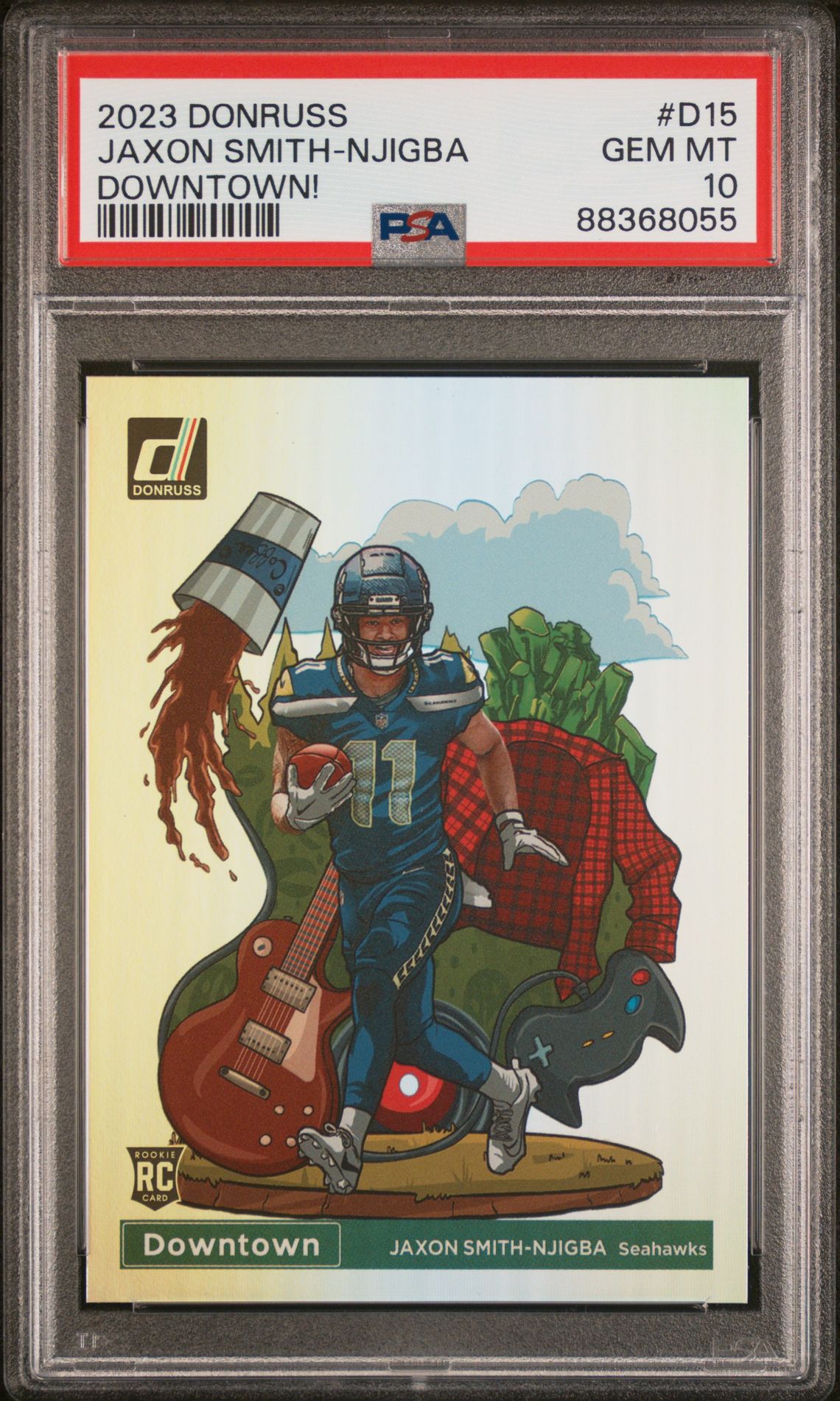 2023 Panini Donruss Downtown! Jaxon Smith-Njigba #D15 Gem Mt 10 front