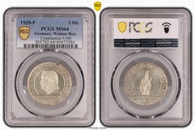 1929-F 3 Mk Constitution J-340 MS64