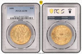 1890 $20 AU58