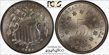 1883 5C Shield MS67+