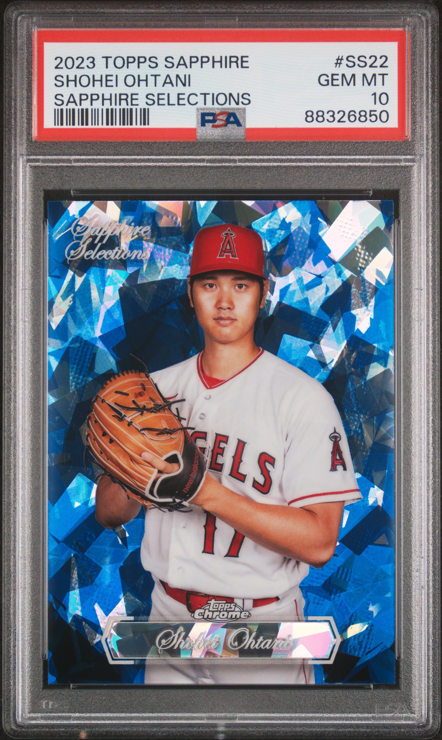 2023 Topps Chrome Sapphire Sapphire Selections Update #SS22 Shohei Ohtani – PSA GEM MT 10