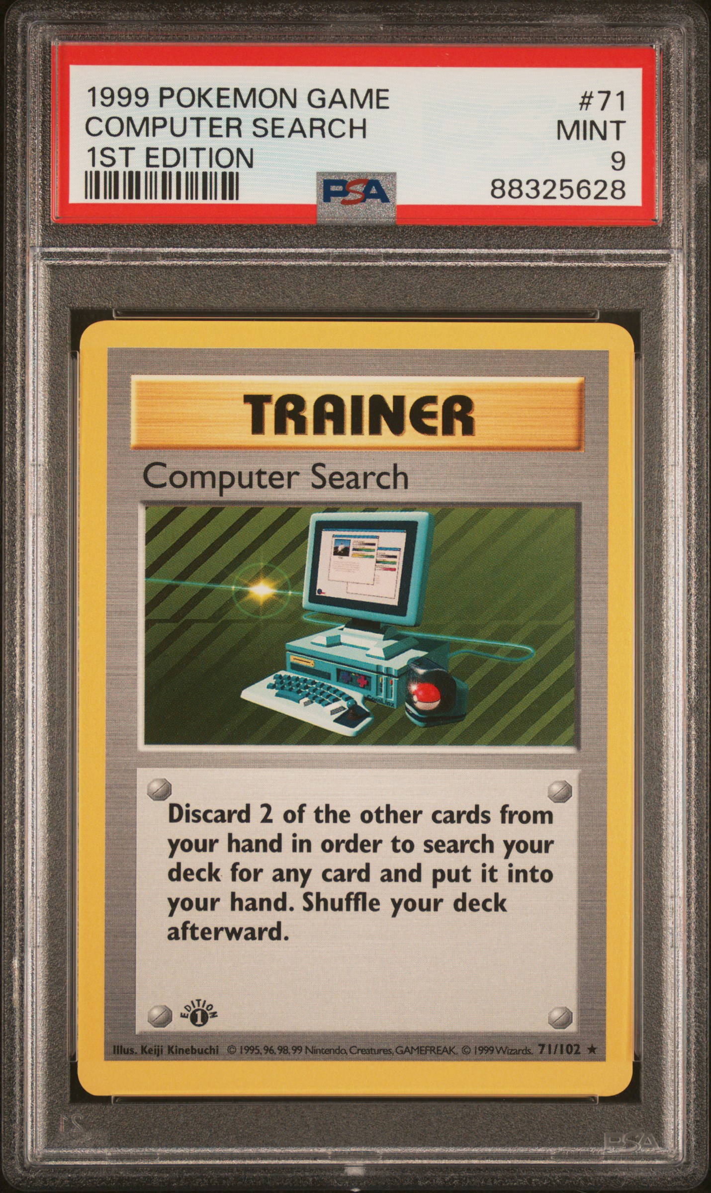1999 Pokemon Game 1st Edition 71 Computer Search – PSA MINT 9