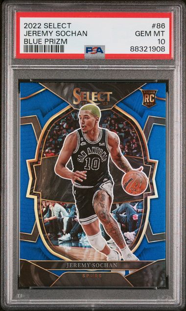2022 Panini Select Blue #86 Jeremy Sochan front