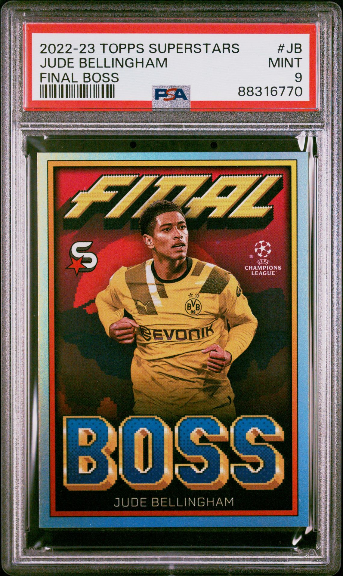 2022-23 Topps TOPPS UEFA SUPERSTARS FINAL BOSS #JB Jude Bellingham front
