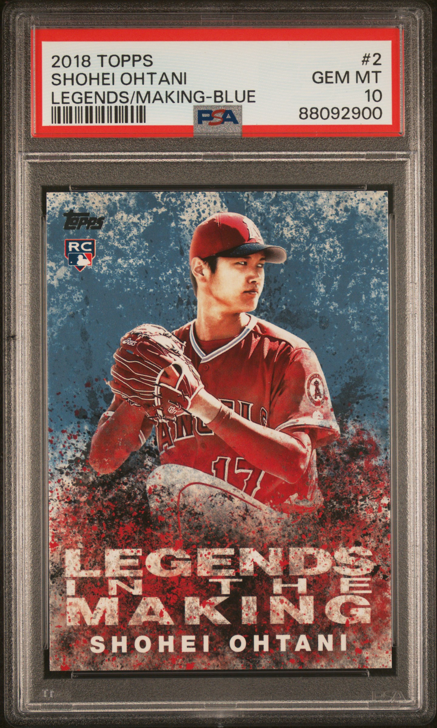 2018 Topps Legends in the Making Shohei Ohtani Blue #2 PSA 10
