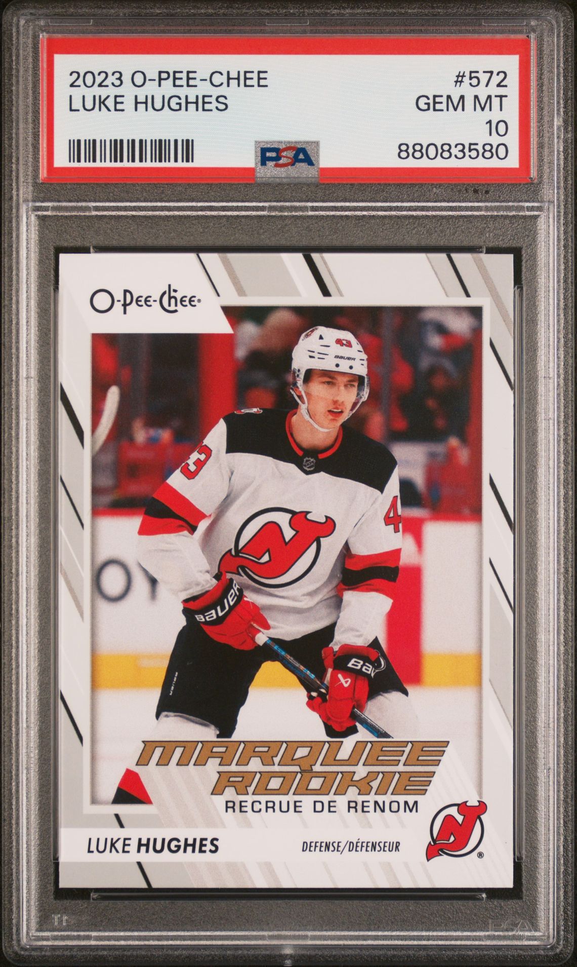 2023 Upper Deck UPPER DECK O-PEE-CHEE YELLOW BORDER #572 Luke Hughes front
