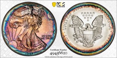 1999 $1 Silver Eagle MS68